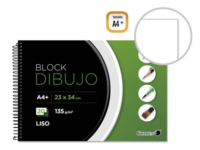 BLOC DIBUJO A4 + 135 GRS LISO