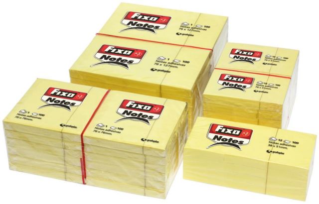 BLOC 100 NOTAS ADHESIVAS 76X76 MM. AMARILLO