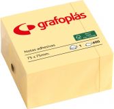 BLOC 400 NOTAS ADHESIVAS 76X76 MM. AMARILLO