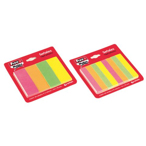 BLOC NOTAS ADHESIVAS 12X76 NEON ,PACK 8U.