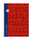 BLOC LAMELA Fº 80H. TE C/4 ROJO