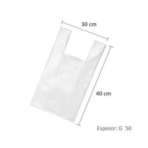 BOLSA ASA BLANCA 30X40, PTE.200U.