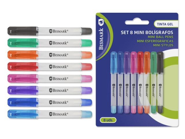 BOLIGRAFOS MINI GEL 8 COLORES