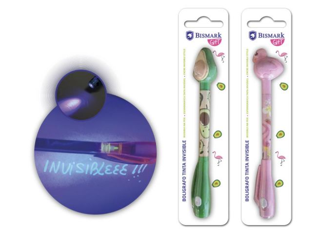 BOLIGRAFO TINTA INVISIBLE FLAMINGO-AGUACATE
