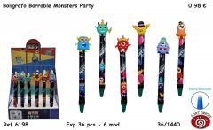 BOLIGRAFOS MONSTERS BORRABLES EXP-36 SURT