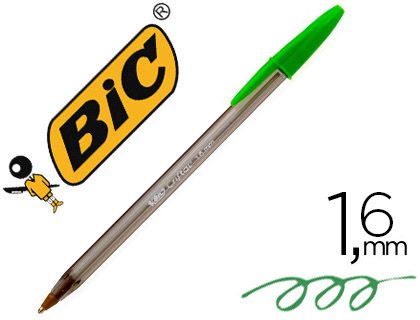 BOLIGRAFO BIC CRISTAL FUN VERDE CL. CJ.20U.
