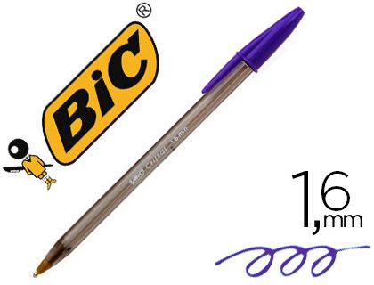 BOLIGRAFO BIC CRISTAL FUN MORADO, CJ.20U.
