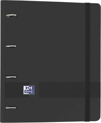 CARPEBLOCK OXFORD TAPA PLASTICO A4+REC, NEGRO