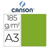 CARTULINA A3 COLOR  VERDE MANZANA