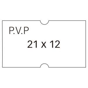 ETIQUETAS PVP BLANCAS REMO,21X12 PACK 6 UNI