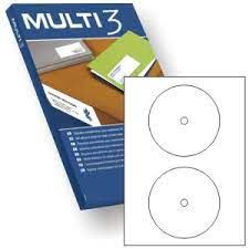 ETIQUETA MULTI3 CD-DVD 117 DIAM.,CAJA 100H.