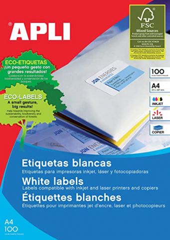 ETIQUETA APLI 1274 105X37, CAJA 100H.
