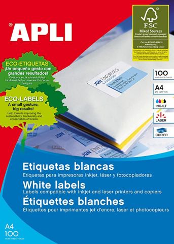 ETIQUETA APLI 105X42,4 , CAJA 100H.