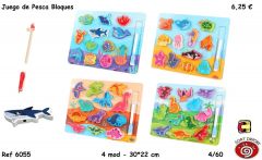 JUEGO ENCAJE MADERA BLOQUES PESCA