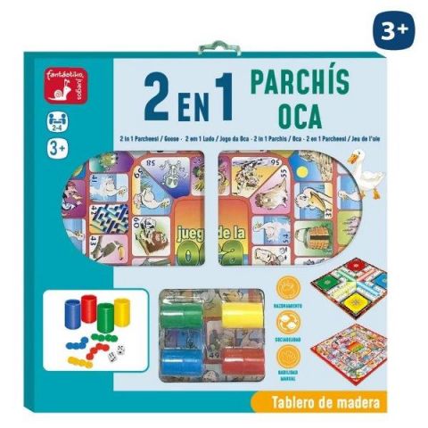 TABLERO PARCHIS/OCA MADERA 40X40 CM