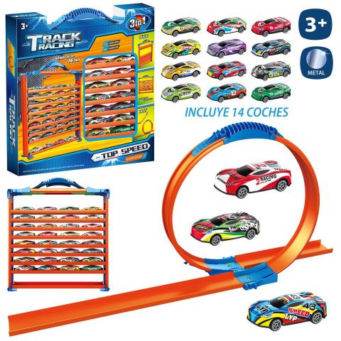 JUEGO 14 COCHES MINIATURA 32X6X34 CM