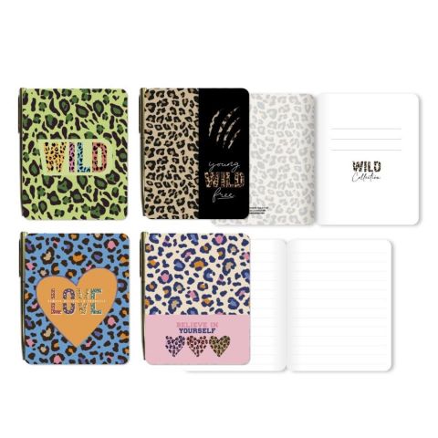 LIBRETA A6 ANIMAL PRINT TACTO SOFT CON BOLIGRAFO