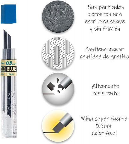 MINA 0.5 Y 0.7 SURTIDAS PENTEL EXP. 72U.