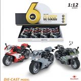 MOTOS LUZ Y SONIDO PULL BLACK EXP 12 SURTIDAS