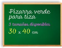 PIZARRA VERDE MARCO MADERA 30X40