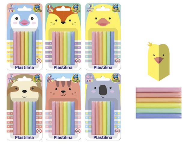 PLASTILINA PASTEL 6 BARRAS