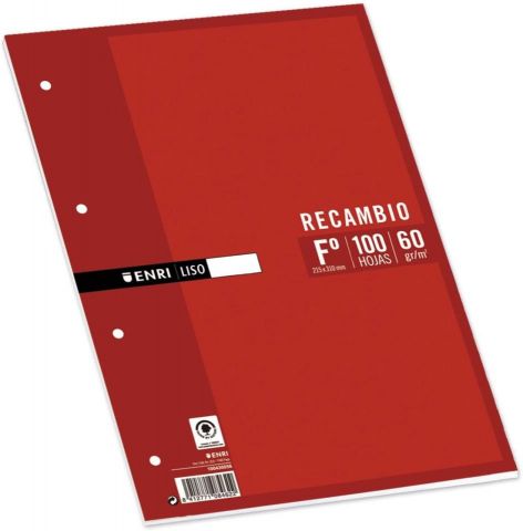 RECAMBIO Fº 100H. 60GR. CUAD. ENRI