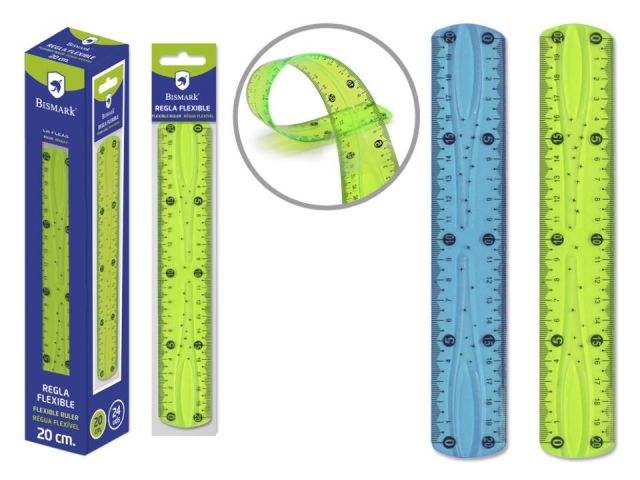 REGLA PLASTICO FLEXIBLE 20 CM