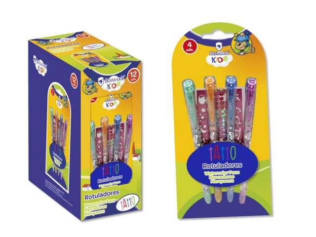 ROTULADORES TATTOO 4 COL. +PLANT.+BRILL.