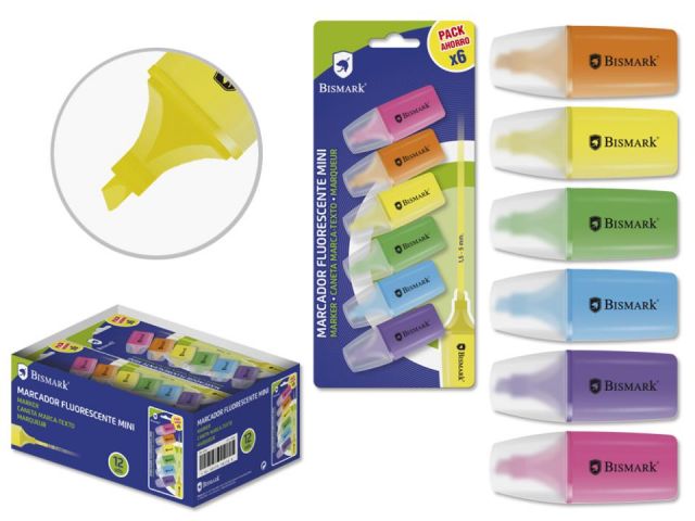 MINI ROTULADOR FLUOR NEON, BLISTER 6/C.