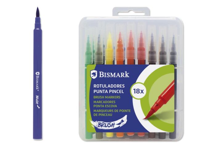 ROTULADORES PUNTA PINCEL 18 COLORES
