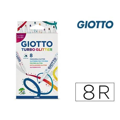 ROTULADORES GLITTER EST, 8 COLORES GIOTTO