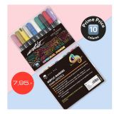 ESTUCHE ROTULADORES ACRILICOS 10 COLORES