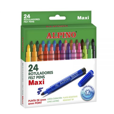 ROTULADOR ALPINO MAXI, EST. 24 COL.
