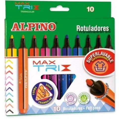 ROTULADOR ALPINO MAXTRIX , 10 COL. SURT.
