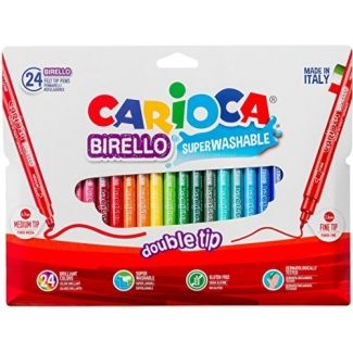 ROTULADOR CARIOCA BIRELLO 2 PUNTAS, CAJA 24