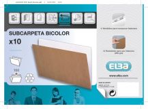 SUBCARPETA Fº BICOLOR 240 GR. PTE, 50U.