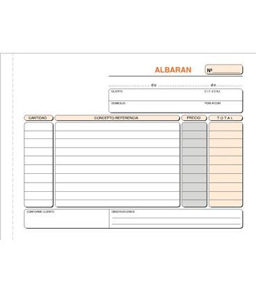 TALONARIO ALBARAN 4º AP. DUPL. AUTOC.