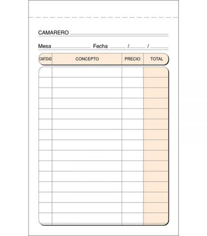 TALONARIO CAMAREROS DUPL. AUTOC.ESP.BOLS.