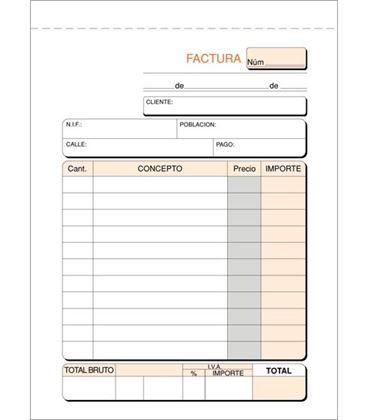 TALONARIO FACTURA 8º NAT. DUPLIC. AUTOC.