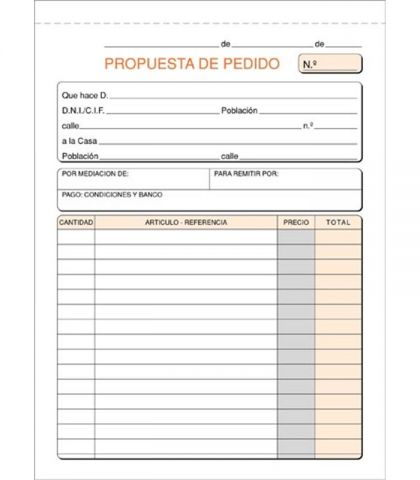 TALONARIO PEDIDOS 4º NAT. TRIP. AUTOCOP.