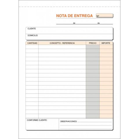 TALONARIO ENTREGAS 4º NAT. DUPL. AUTOC.