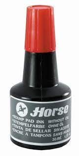 TINTA SELLAR HORSE ROJA, FRASCO 30 ML